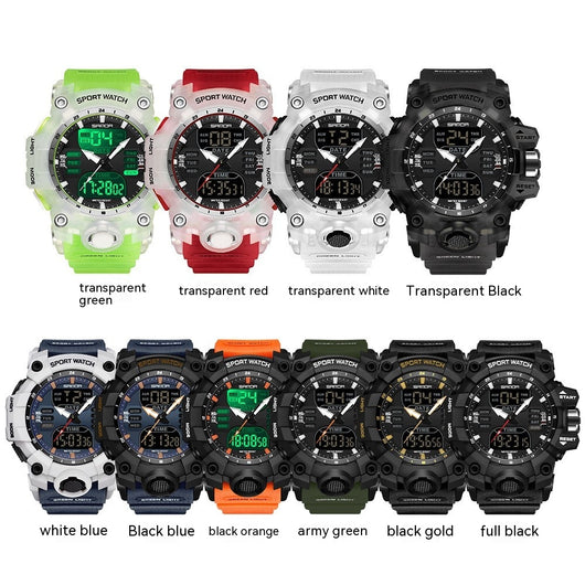 Reloj Despertador Multifuncional con Luz Verde y Sensor Fotoeléctrico - Resistente al Agua y Golpes - Image 4