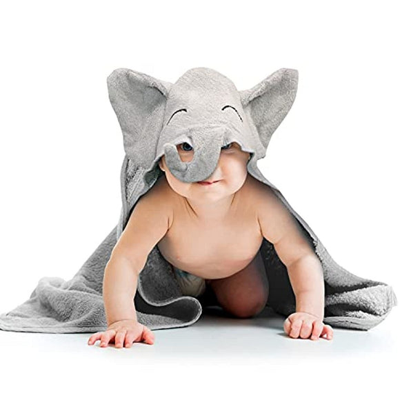 Toalla de Baño Infantil con Capucha Orejas de Osito - Bata Térmica Suave