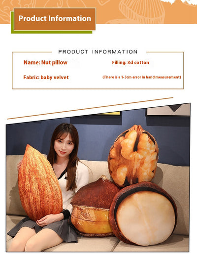 Almohada Decorativa Impresa con Diseño de Frutos Secos - Image 17
