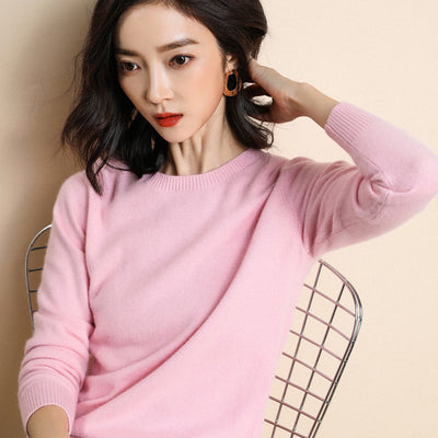 Suéter Slim-fit Coreano para Mujer Cuello Redondo - Image 2