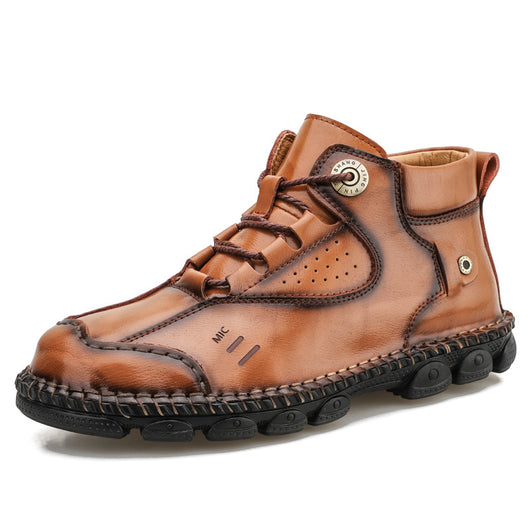 Botas Altas de Cuero Estilo Británico con Suela Antideslizante - Image 6