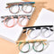 Lentes Marco Redondo Patchwork Multicolor con Cristales Esmerilados