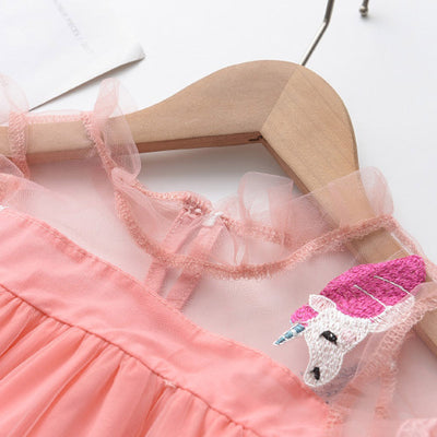 Vestido Infantil Princesa Verano con Bordado y Malla Delicada - Image 45