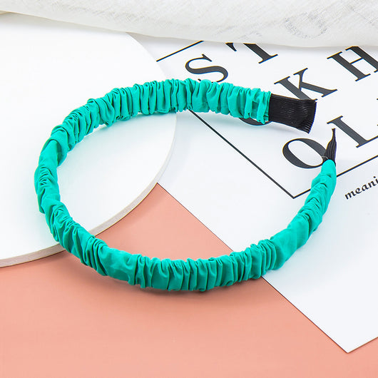 Diadema Plisada de Tela Estilo Retro Francés Versátil para Chicas - Image 3