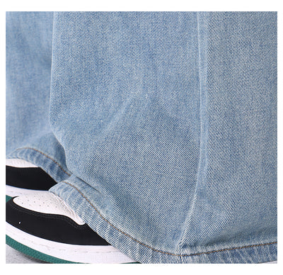 Pantalones Rectos Azul Vintage Efecto Desgastado Doble Tela para Mujer - Image 28