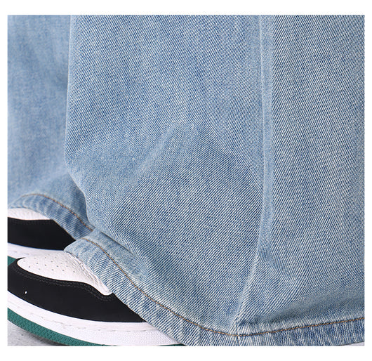 Pantalones Rectos Azul Vintage Efecto Desgastado Doble Tela para Mujer - Image 28