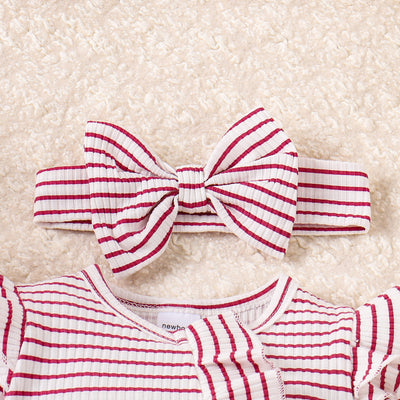 Traje Infantil a Rayas con Volantes y Manga Larga - Image 26