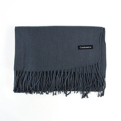 Bufanda Ligera de Color Liso con Flecos Elegantes - Image 24