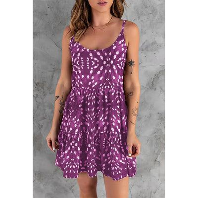 Vestido Bohemio Estampado de Tiras para el Día a Día - Image 3