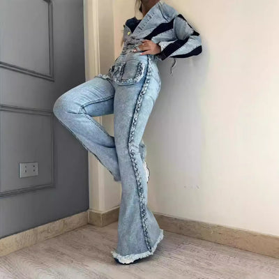 Pantalones Acampanados Talle Alto con Cintura Elástica Ajustable - Image 11