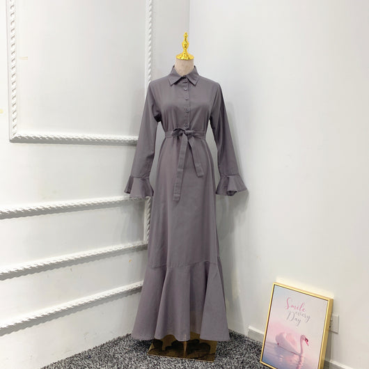 Vestido Robe Dubai con Mangas Acampanadas - Image 14