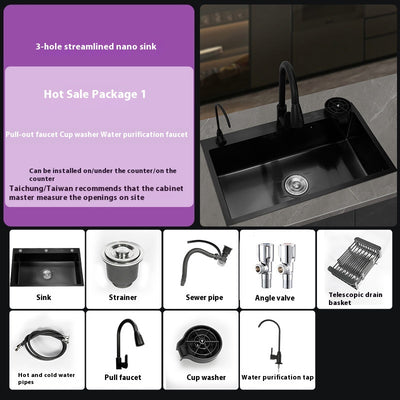 Fregadero de Acero Inoxidable Nano con Acabado Espejo para Cocina y Lavado - Image 10