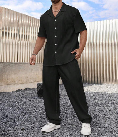Conjunto Casual Ejecutivo: Camisa de Manga Corta y Pantalón para Hombre - Image 18