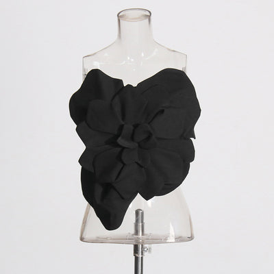 Top Tubo Backless con Flores 3D - Image 2