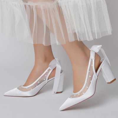 Zapatos de Tacón Cuadrado con Punta Afilada y Cristales Brillantes - Image 54