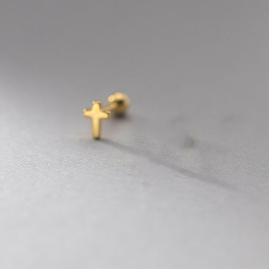 Aretes de Plata Esterlina 925 Diseño Cruz para Mujer - Image 6