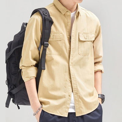 Camisa Overol Manga Larga con Diseño Moderno para Hombre - Image 13