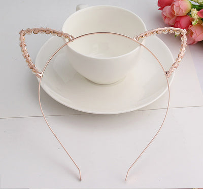Diadema de Orejas de Gato con Perlas y Diamantes - Image 13