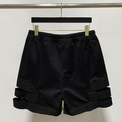 Shorts Holgados con Panel de Encaje y Cordón Ajustable - Image 2