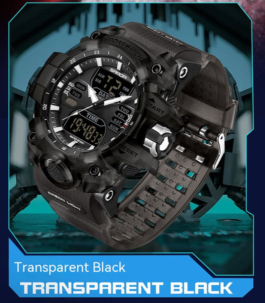 Reloj Inteligente Hombre Estilo Coreano Resistente al Agua y Golpes con Pantalla Transparente - Image 34