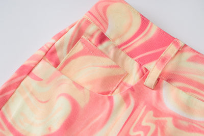 Pantalones Estampados Holgados Acampanados para Mujer - Image 3