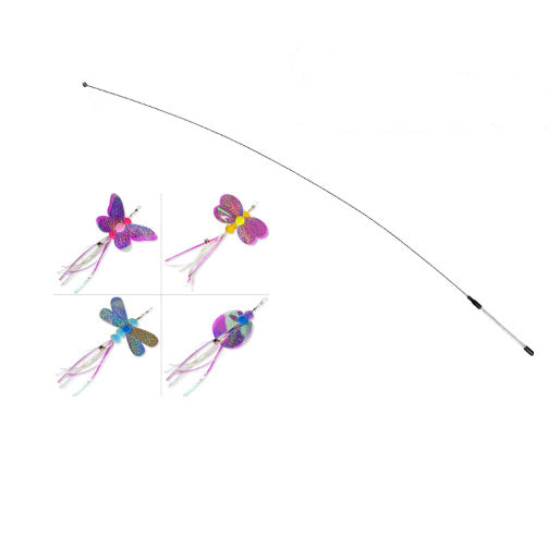 Caña Telescópica Extensible con Varilla de Acero y Plumas - Serie Insectos