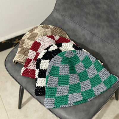 Gorro Pescador Cuadros Escocés Estilo Japonés para Mujer - Image 8