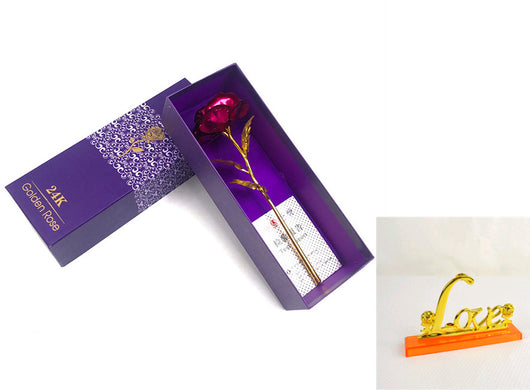 Conjunto de Rosas Doradas Luminosas 24K - Image 42