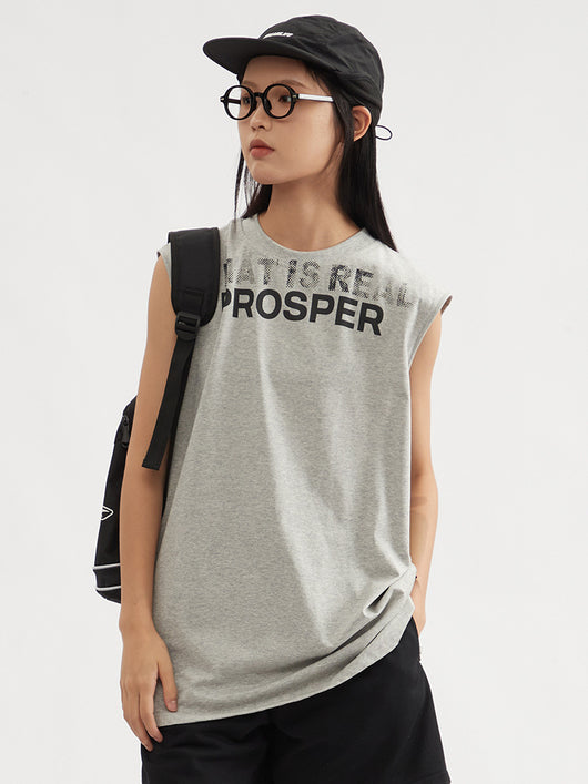 Chaleco Suelto sin Mangas con Estampado de Letras para Mujer - Image 13