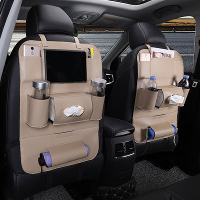 Organizador de Asiento Trasero de Cuero con Bolsas Plegables - Image 6