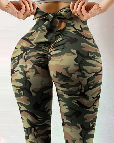 Leggings Deportivos Elásticos Estampados con Detalle de Moño - Image 21