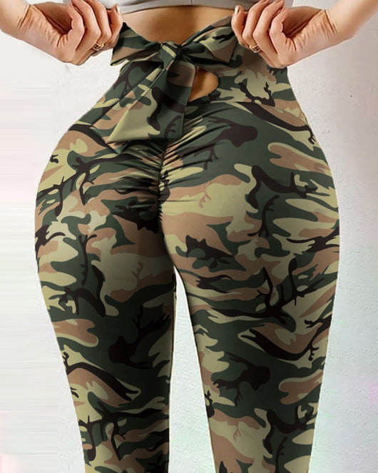 Leggings Deportivos Elásticos Estampados con Detalle de Moño - Image 21