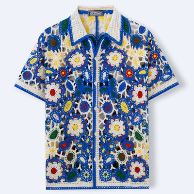 Blusa Tejida Étnica de Manga Corta - Image 2
