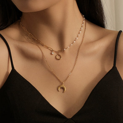 Collar Cadena Clavícula Acero Titanio Doble Capa Mujer - Image 8