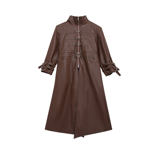 Chaqueta Elegante Corte Rodilla para Mujer - Image 5