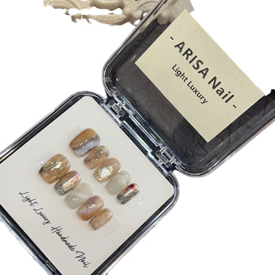Puntas de Uñas Artesanales Luxury Maillard - Diseño Premium Hecho a Mano - Image 4