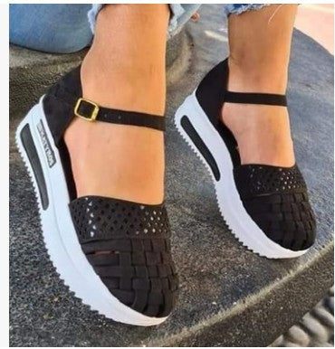 Zapatos Talla Grande Primavera Verano con Suela Gruesa y Diseño Hueco - Image 11