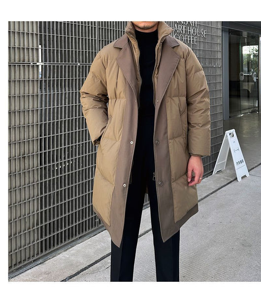 Chaqueta Acolchada Retro Estilo Dos Piezas para Hombre - Image 12