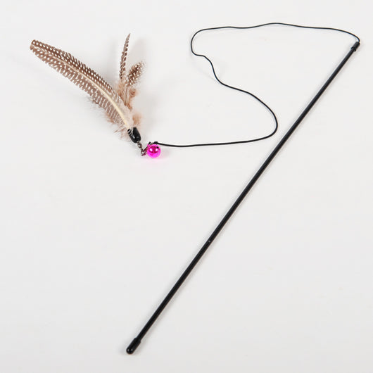 Juguete Interactivo de Madera para Gatos - Vara con Plumas - Image 10