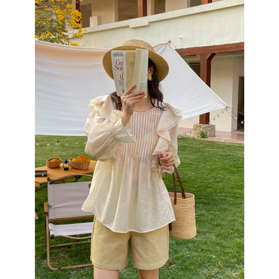 Blusa Elegante Suelta con Pliegues y Mangas Acampanadas - Image 9