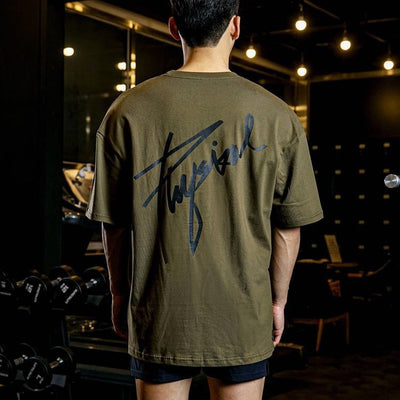 Camiseta Fitness Holgada de Algodón Puro para Hombre - Image 8