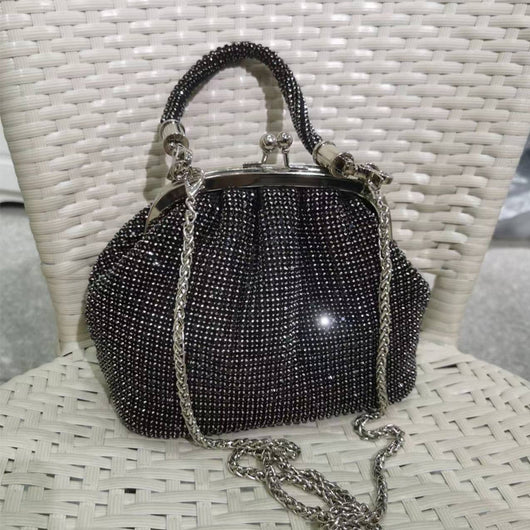 Bolso de Mano Joyero con Cristales Brillantes Completos