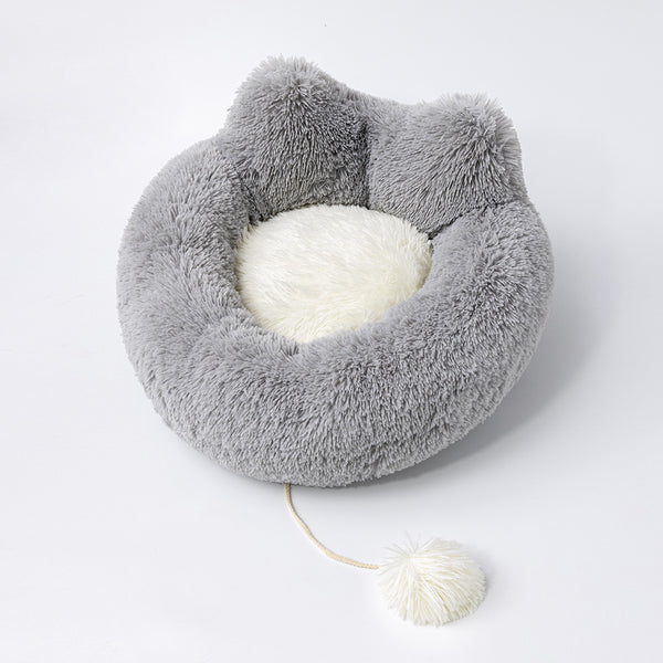 Nido Redondo de Peluche para Mascotas Cuatro Estaciones