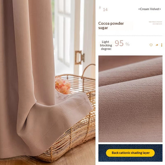 Cortinas Blackout Terciopelo Crema - Aislamiento Térmico y Protección Solar Total