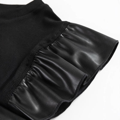 Playera de Algodón para Mujer con Detalles de Malla y Volantes - Image 3