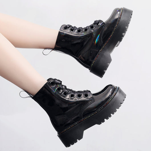Botas Martin con Cierre Lateral y Suela Gruesa para Mujer