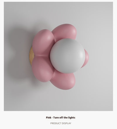 Lámpara de Pared Infantil Flor - Luz Moderna Estilo Crema para Dormitorio - Image 17