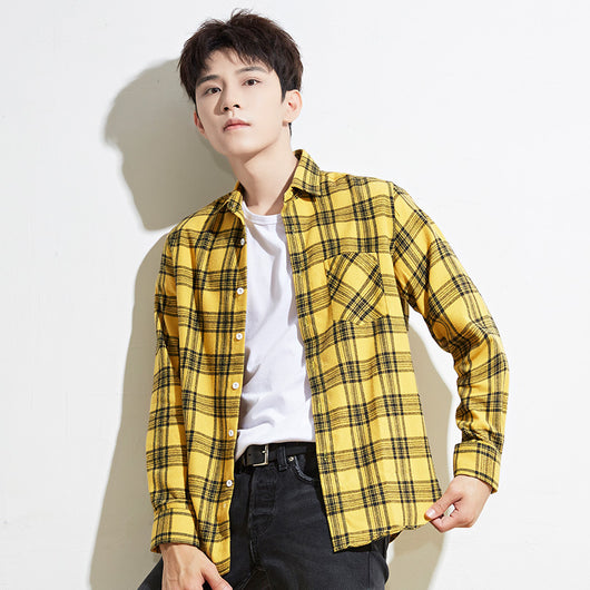 Camisa Casual de Cuadros para Hombre - Manga Larga - Image 7