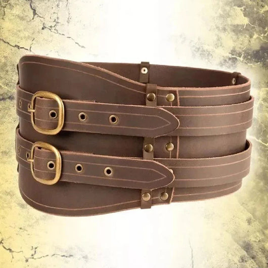 Cinturón Medieval Retro Ancho para Disfraz y Accesorios de Moda