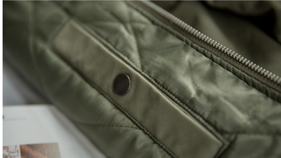 Chaqueta Bomber de Aviador con Cuello de Piel Sintética para Hombre - Image 4